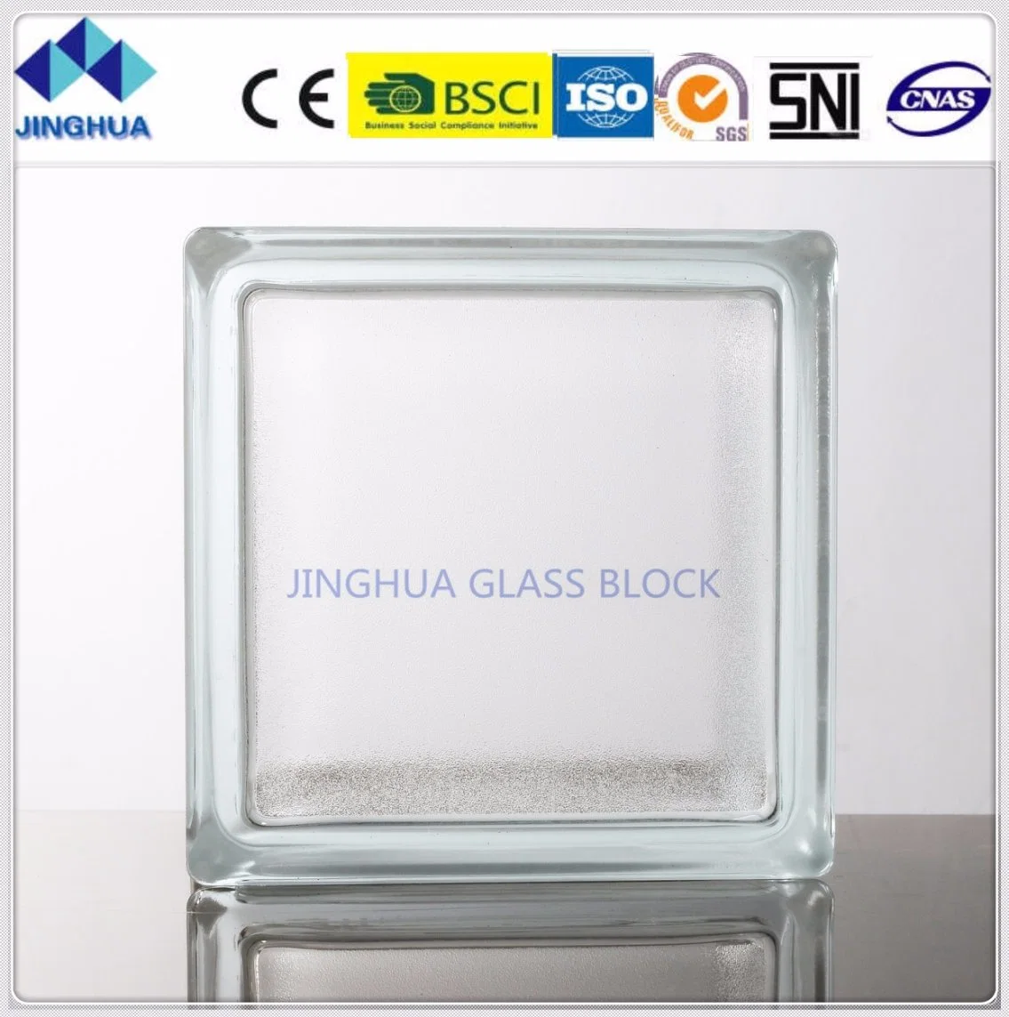 Jinghua High quality/High cost performance  Sea Wave Clear Glass Block/Brick