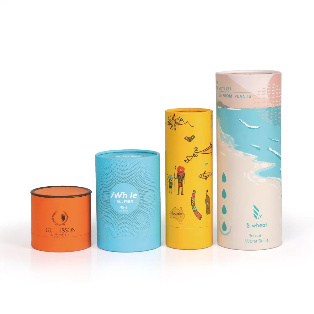 Custom Matte Tea Round Box Paper Tube Cylinder Packaging Tube Paper Package