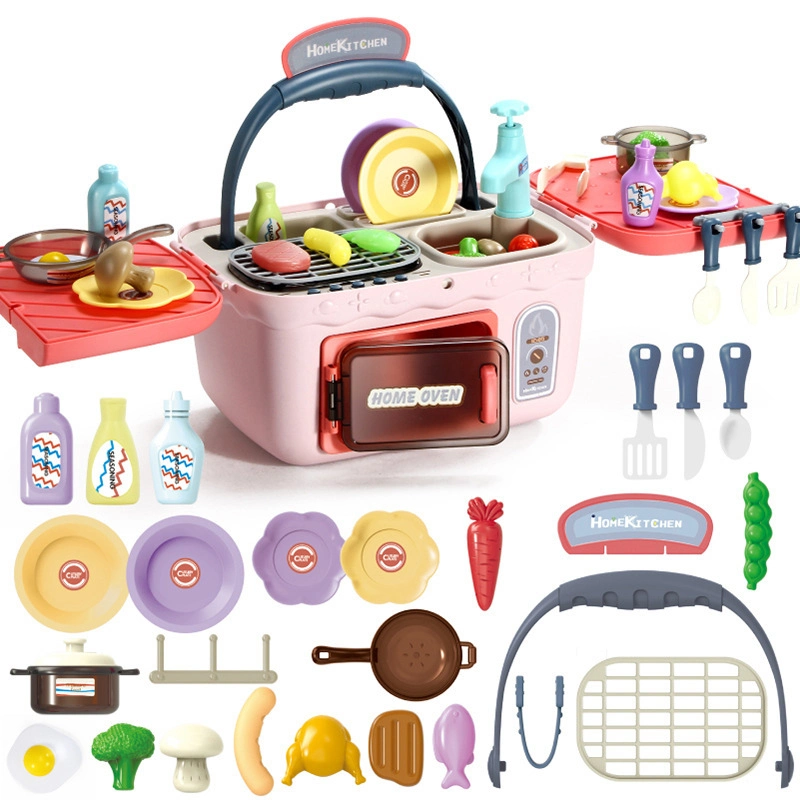 Vortäuschen Kinder Mini Küche Zimmer Spielzeug Sets Real Food Modell Spielzeug bequem tragen glücklich Küche Spielzeug Kochen für Kinder