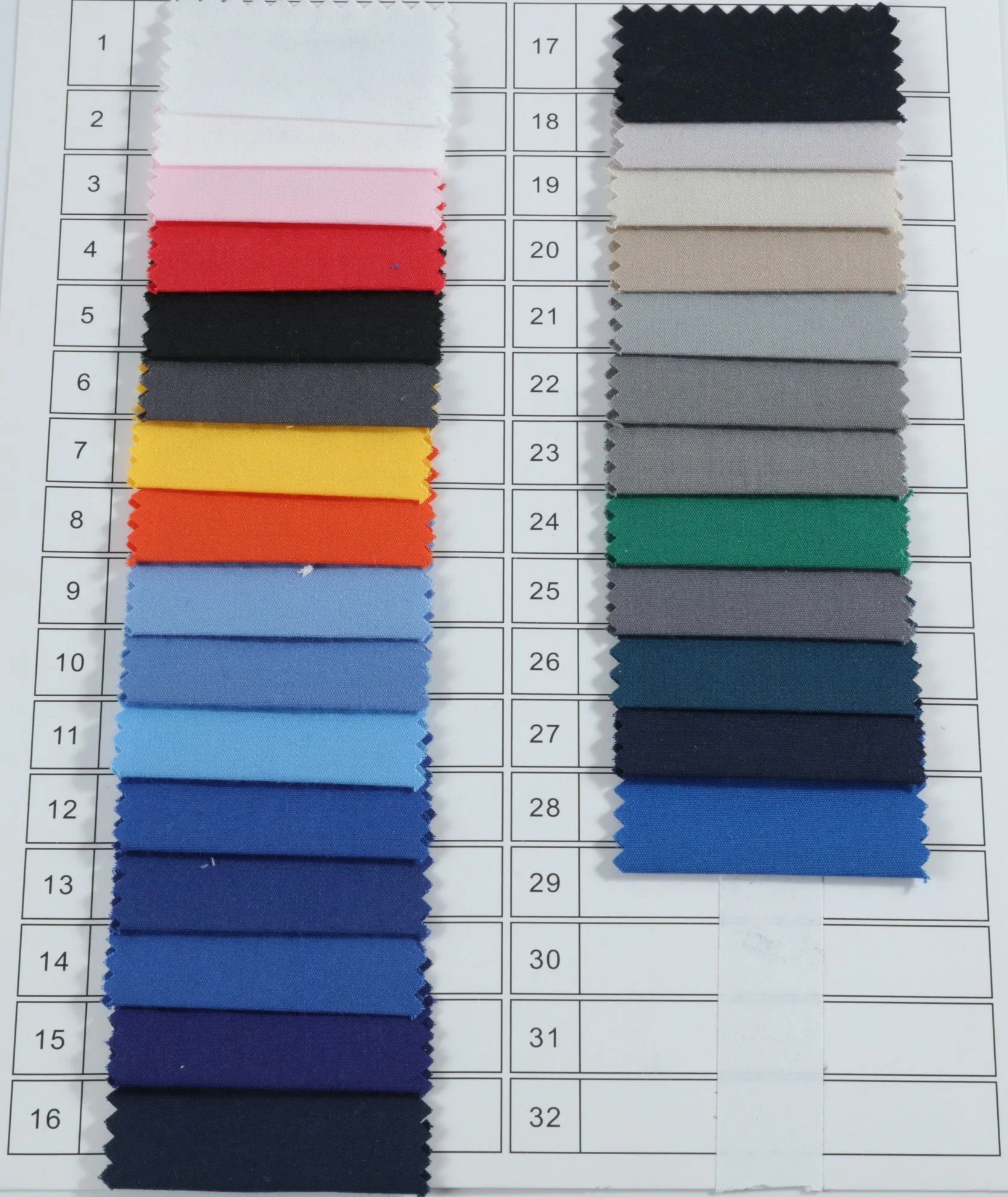 Stock Polyester Cotton Fabric Woven Plain Poplin Dyed Fabric for Garment Fabric