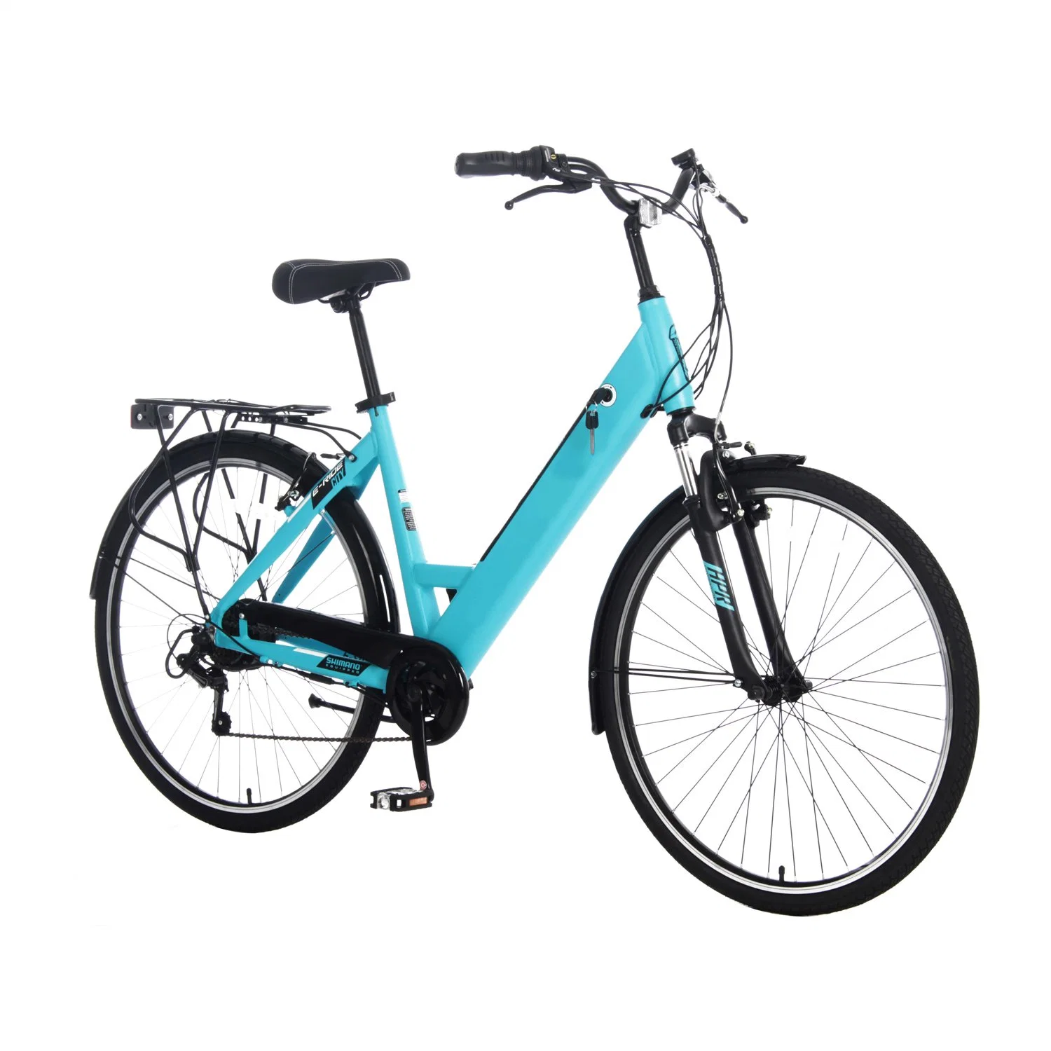 250W 36V 7.8ah 700c Bateria de lítio Motor do cubo traseiro Passo através das senhoras liga de alumínio rápida bicicleta urbana elétrica da cidade 12% off