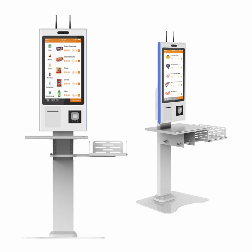 23.8inch Touch Terminal Fastfood Kiosks Self-Service Android Order Credit Card Payment Self-Service Kiosk System