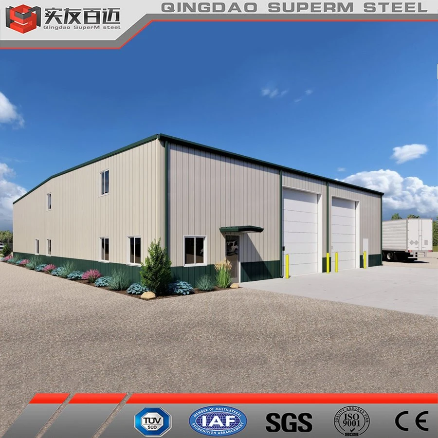 Panneau sandwich isolant Maison préfabriquée en structure d'acier Matériau de construction Prix Entrepôt de stockage Garage de camion avec abri pour voiture Remise