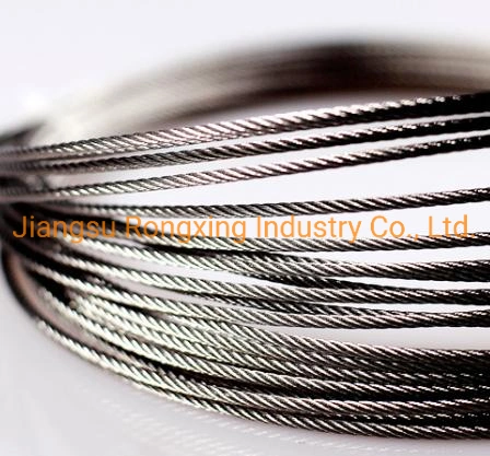 7*7 or 8*7+1*19 High Flexibility Stainless Steel Wire Rope for Car Window Regulator