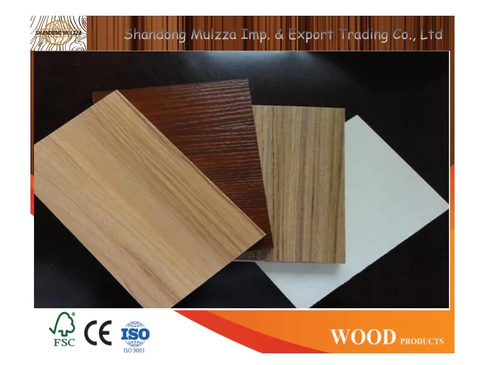 Cheap Natural Veneer/Melamine Laminated MDF/HDF Board for Furniture