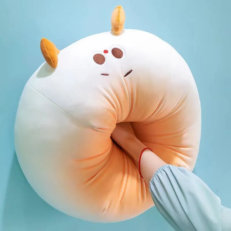 Factory Customization China Kawaii Stuffed Animal Toys Food Series Mantou Pillow Kids Toys Pillow Plush Toy Gift Food Series Mantou Pillow