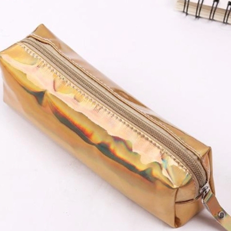 Customized PVC Storage Bag Laser Transparent Stationery Pencil Case