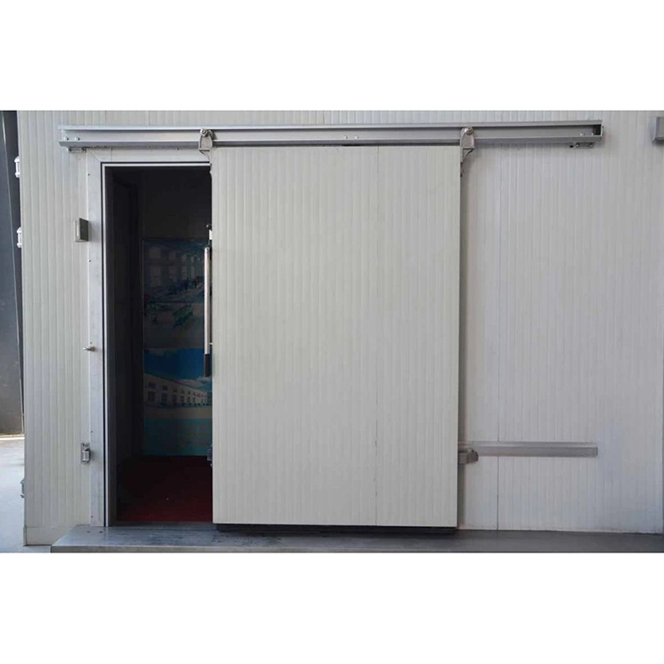 Isolamento térmico Metal Single ou dupla Folha Cold Room deslizante Porta para sala do refrigerador