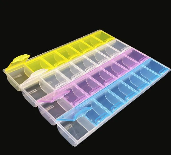 Mini Portable Promotional Plastic Pill Organizer Pill Box For Daily And Travel Use