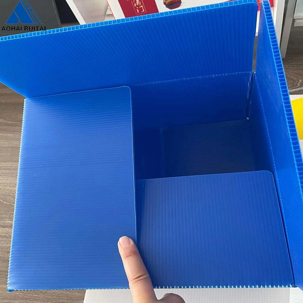 La couleur recyclables PP cartons d'Emballage de rangement en plastique ondulé