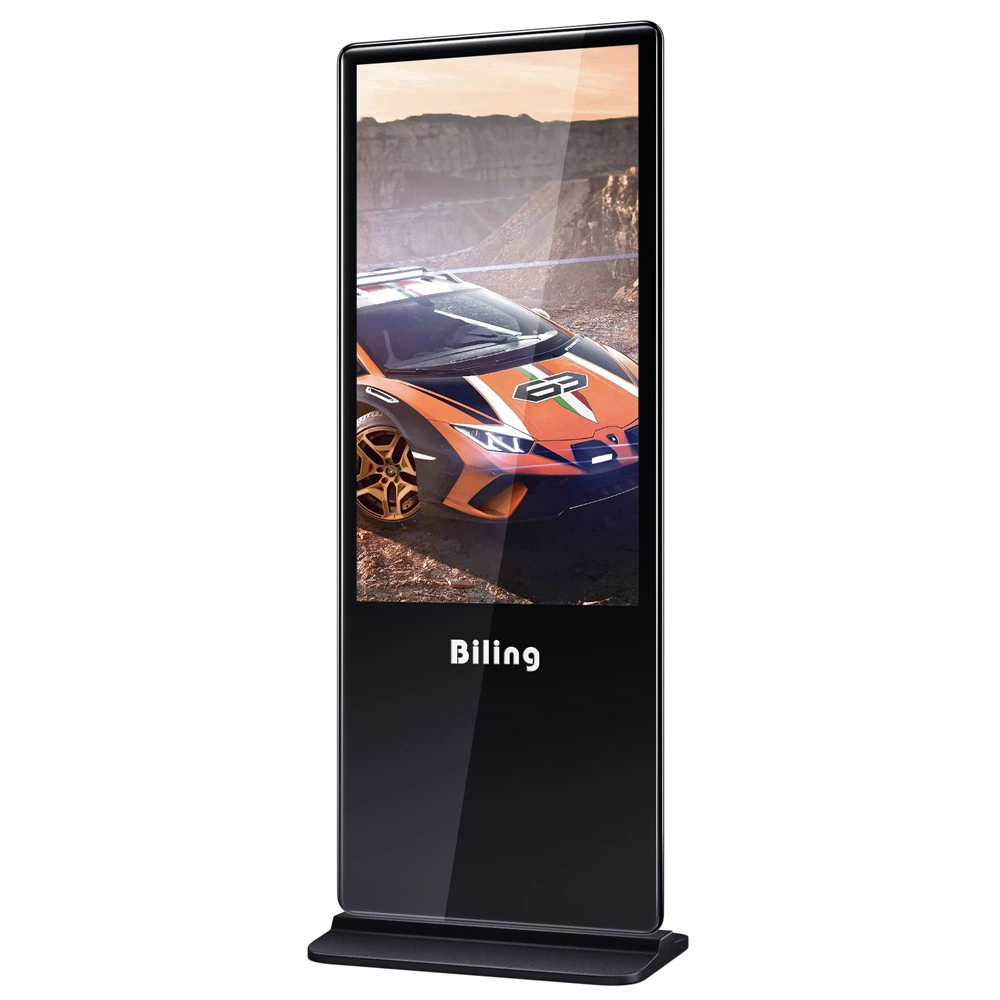OEM/ODM Wall Video 55 Inch Super Slim Floor Standing Kiosk Replacement LCD TV Screen LED Indoor Advertising Board