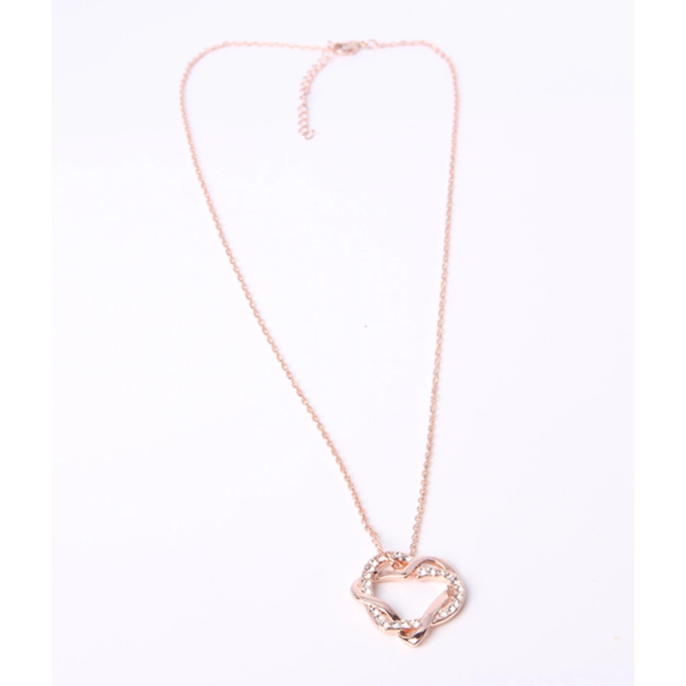 Fashion Jewelry Gold Pendant Necklace with Rhinestone