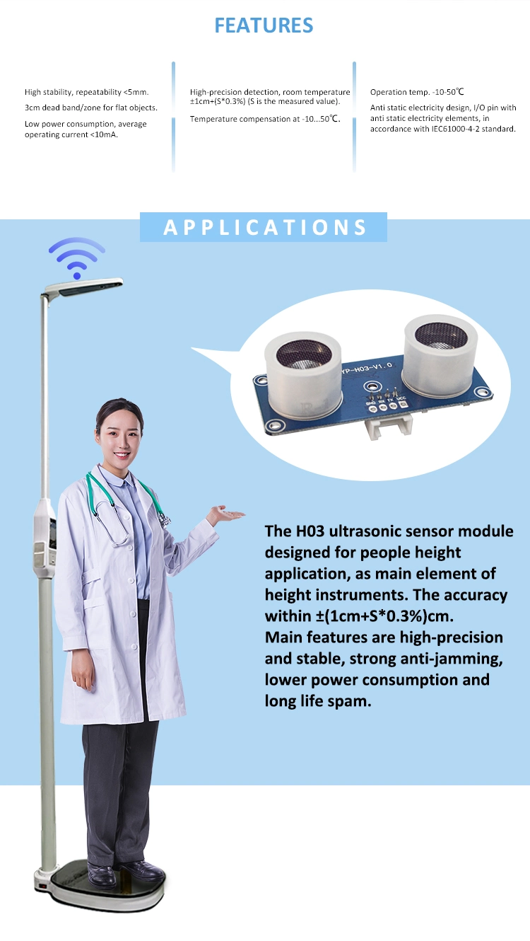 Dyp-H03 Ultrasonic Sensor for Human Height Weight Weighing Measurement Scale