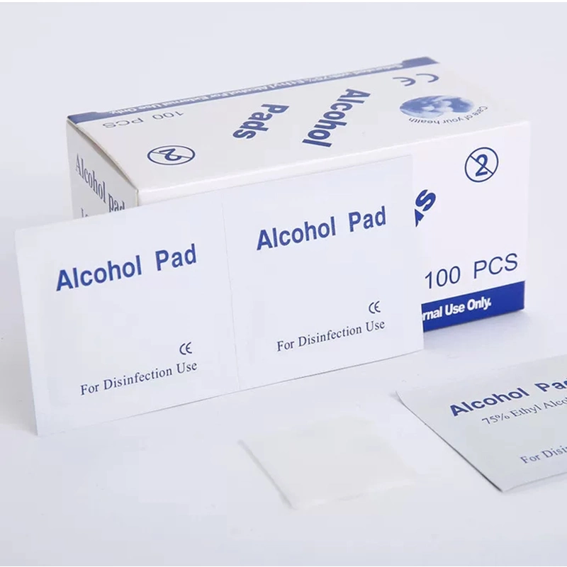 Individual Packing Alcohol Pad 60X60mm Alcohol Wet Wipes Alcohol Cleansing Pad with 75% Isopropyl