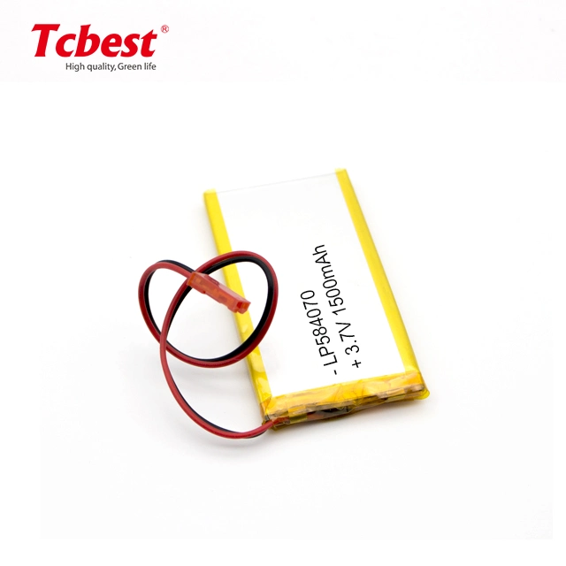 Rechargeable 3.7V Lp584070 Li-Po 584070 1500mAh Lithium Polymer Battery with MSDS/CE for MP3/MP4/Toys/LED Light/Headphone