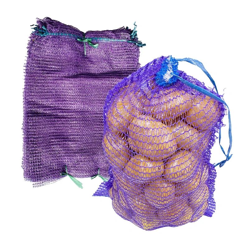 PP Leno Mesh Bag 45*65, 55*85, 50*80 Cm 50lbs, 25lbs, Red, Yellow, Green, Orange, PE/PP Firewood Potato Garlic Onion Vegetable Packaging Bags