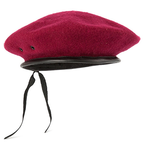 in Stock Items 100% Wool Knitted Military Style Beret Cap for Police Men