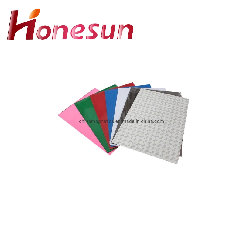 Colours Custom Magnets Magnetic Paper Magnetic Sheet Roll Isotropic Rubber Magnet Magnetic Sheets with PVC Adhesive Fridge Magnet 1mm 1.5mm 2mm