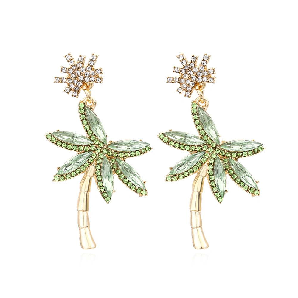 Tree Eardrop Pendant Color Zinc Alloy Temperament Elegant Fashion Personality Earrings