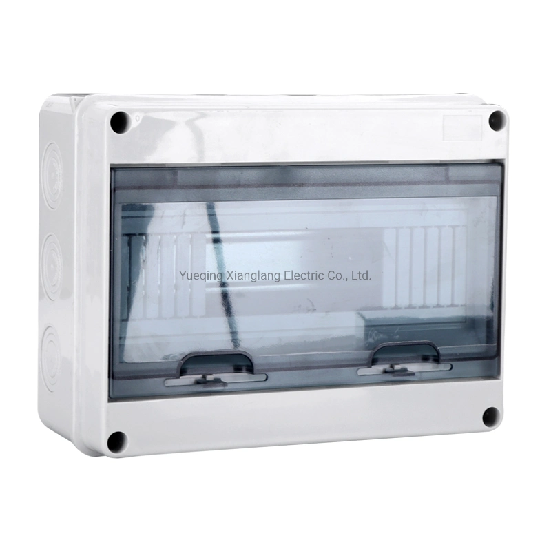 Ht-12 Circuit Breaker Box Distribution Protection Box, ABS Plastic Transparent Cover Waterproof Distribution Box IP65, for Indoor Wall Circuit Breaker (12 Way)