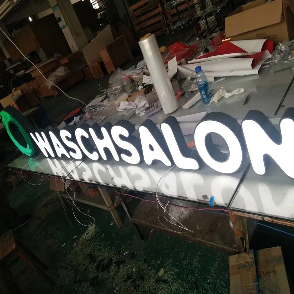 Epoxy Resin 3D Stainless Steel Custumized Logo Store Sign Board