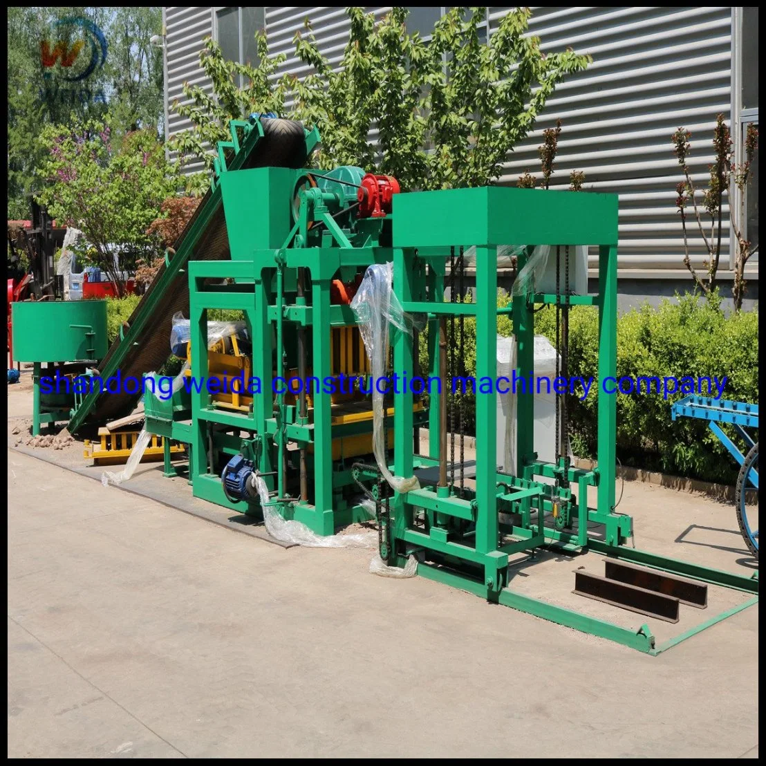 Low Cost Concrete Block Making Machine Qtj4-25 Construction Brick Equipments