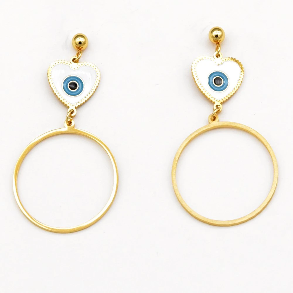 Factory Customized Fashion Eardrop Turkish Evil Eyes Earrings for Ladies