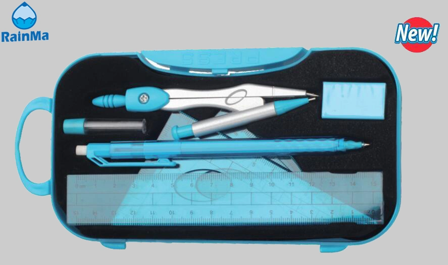 Blue Plastic Compass 8 Sets for School and Office Stationery Supply