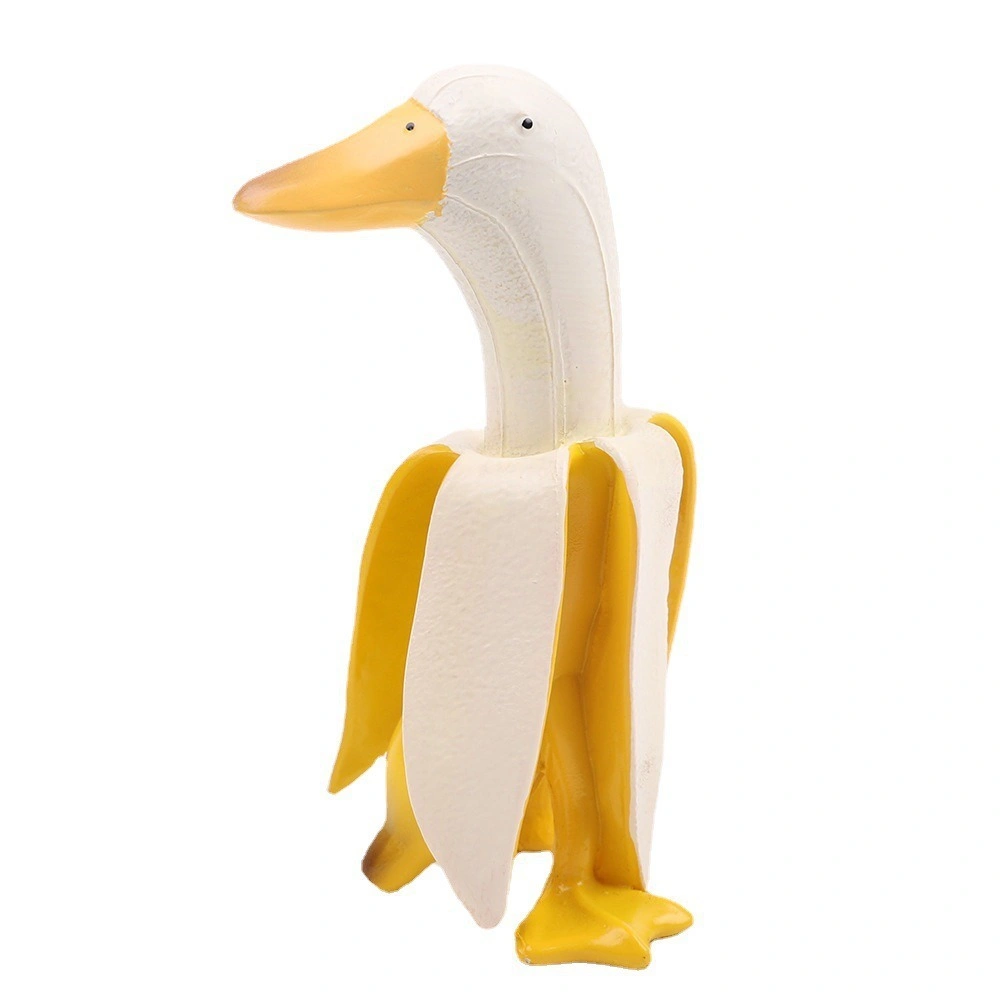 Creative Banana Duck Art Statue for Patio Garden Yard Outdoor Decoration Bl17956