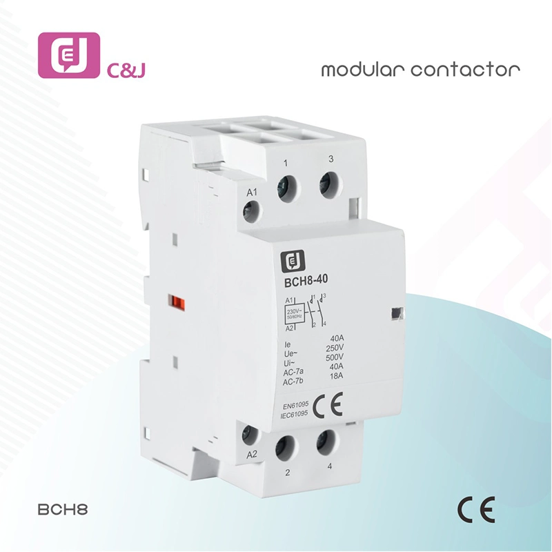 High quality/High cost performance  Bch8-40 2p 40A Lighting Control System DIN-Rail Household AC/DC Contactor