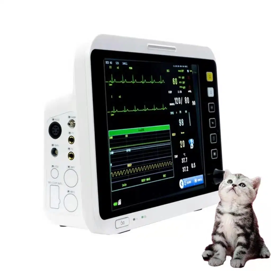 12 Inch Veterinary Equipment Instruments Portable Animals Multiparameter Veterinary Monitor for Vet