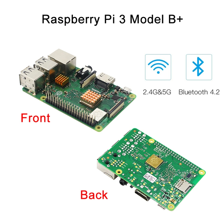 Raspberry Pi 3 Model B+ + ABS Case + 16GB SD Card + 2.5A Power Adapter + Heatsinks + HDMI for Rpi 3b Plus