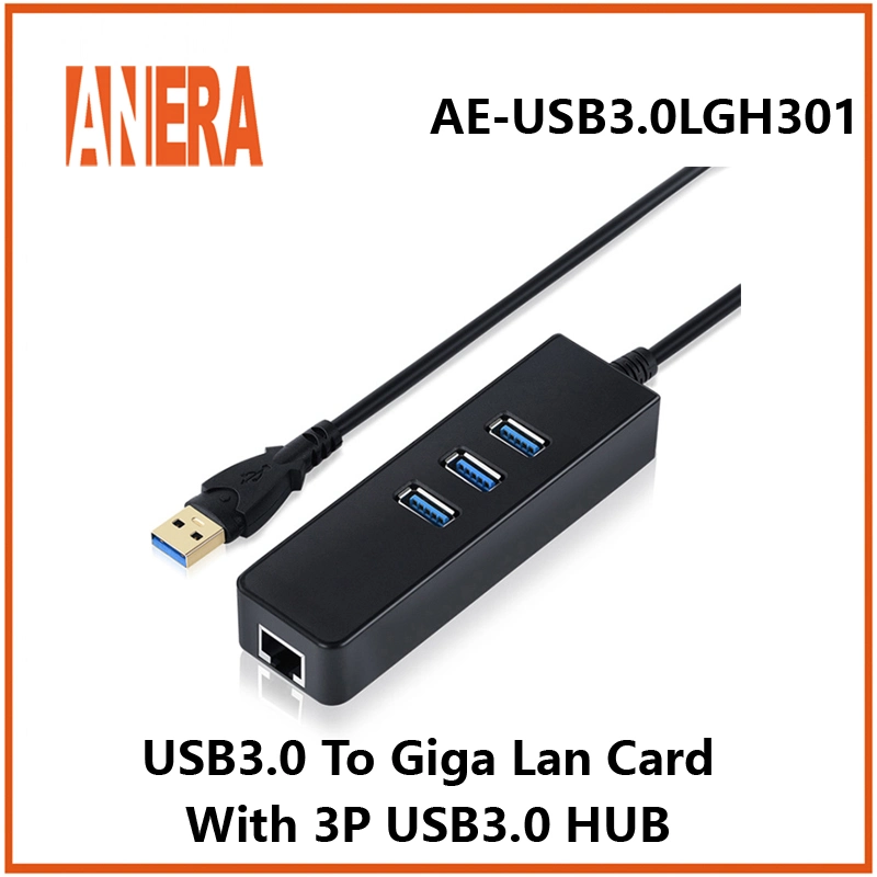 USB3,0 auf Ethernet-Adapter RJ45 Gigabit LAN-Karte Netzwerkkarte Mit 3-Port-USB3,0-Hub