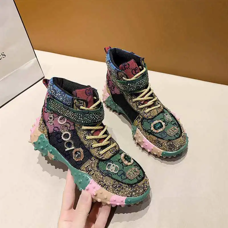 2023 New Design Latest Styles Wholesale/Supplier Ladies Fashion Sneakers Bling Shoes for Girls and Women