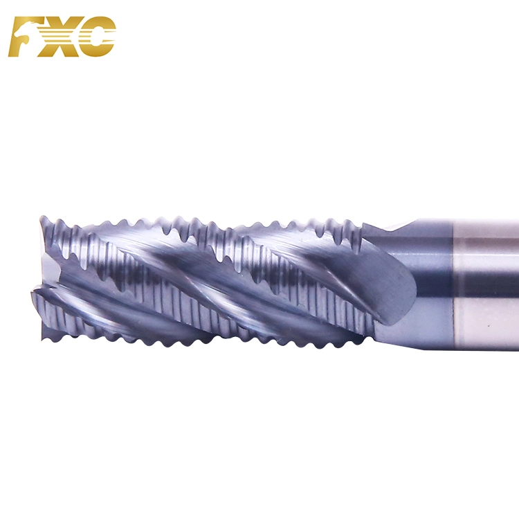 Solid Carbide 4 Flutes Roughing End Mill Cutting Tool for CNC Machine Tools