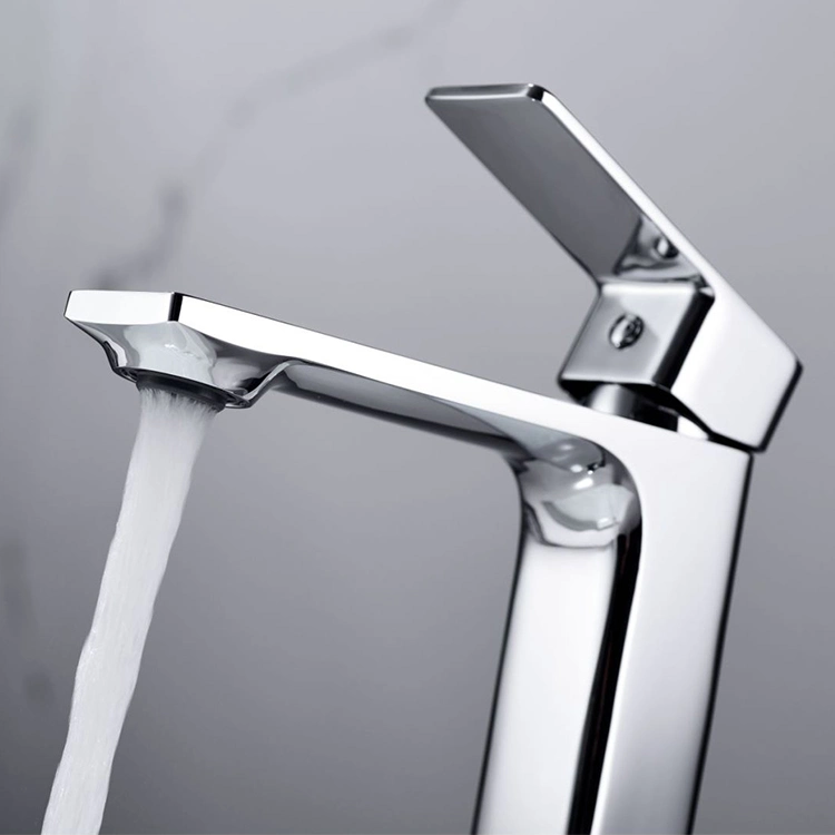 Sanipro Hotel Design High Quality Lavatory Washroom Mixer Taps Deck Mounted Bathroom Faucet Brass Basin Sink Tap