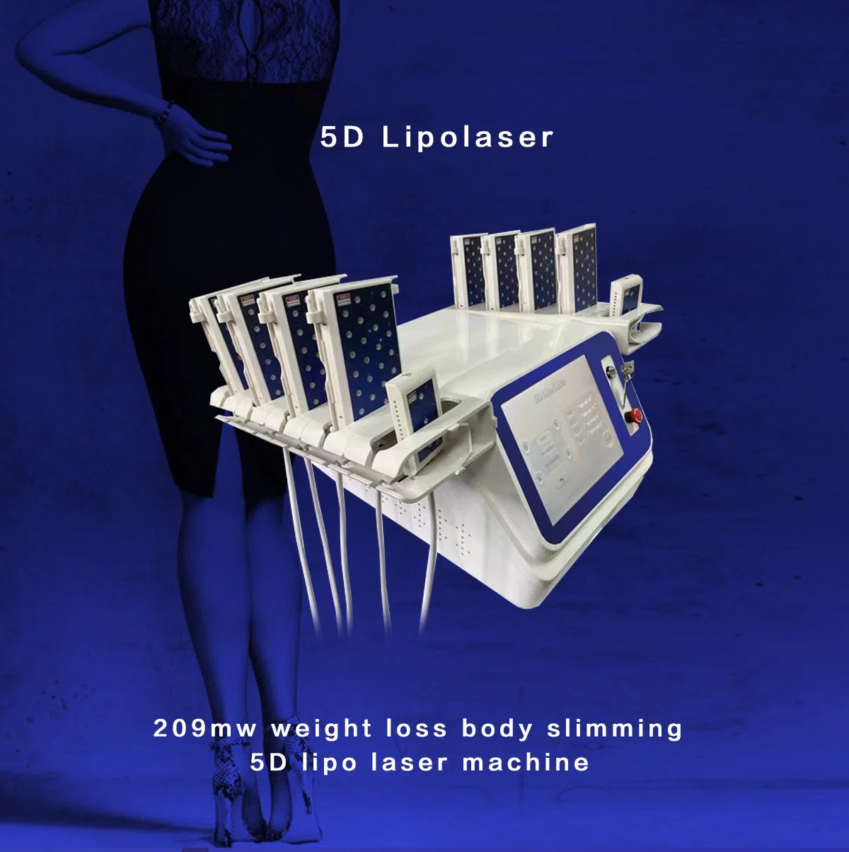 5D Lipo Laser Hip Lifting Body Slimming Cellulite Reduction 5 Wavelengths Diode Laser Beauty Machine