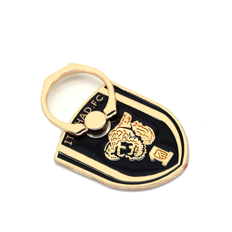 Factory Custom Made Gold Plated Metal Rhinestone Phone Holder Manufacturer Customized Fashion Decoration Gift Bespoke Alloy Tiger Cell Phone Ring Accessory