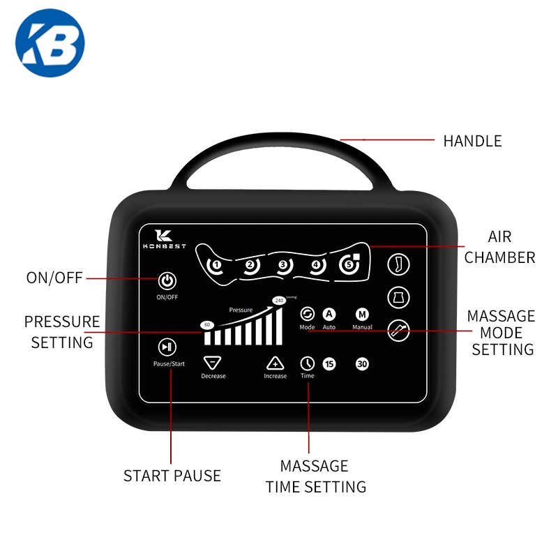 2022 Vibrateur Portable Device Bottes de compression de l'air Circulation Masseur de jambe double de la machine