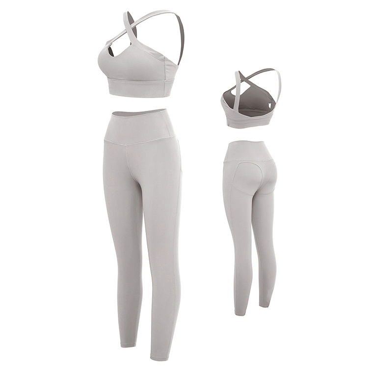 2021 Damen Sport-Bh Leggings Anzug Yoga Fitness Set Sportswear Frauen