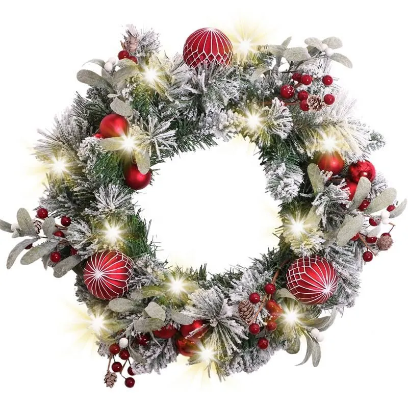 Christmas Front Door Wreath Decorations for Home Wall Decor Christmas Wreath Garland