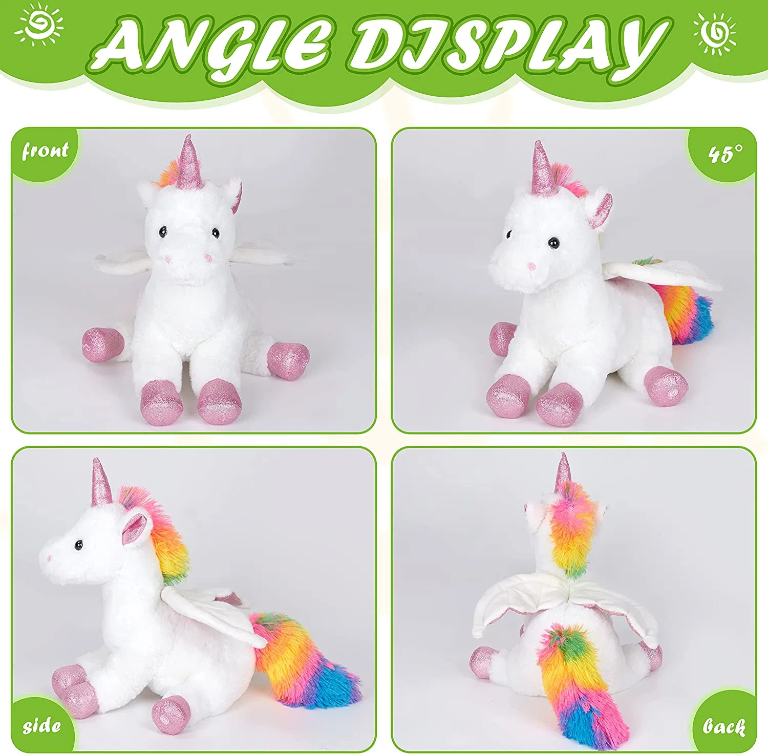 Peluche suave personalizado lindo Unicornio Unicornio Caballo Rojo de la red de acompañamiento de juguete de peluche muñecas dormir Grab Machine Doll Muñeca de boda