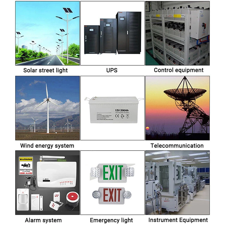 China Hot Sale bateria de gel controlador de carga solar sistema Solar Bateria de gel 200ah AGM baterias de gel solar