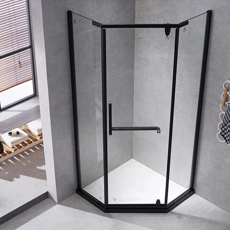 Black Aluminium Square Glass Shower Room Shower Enclosure