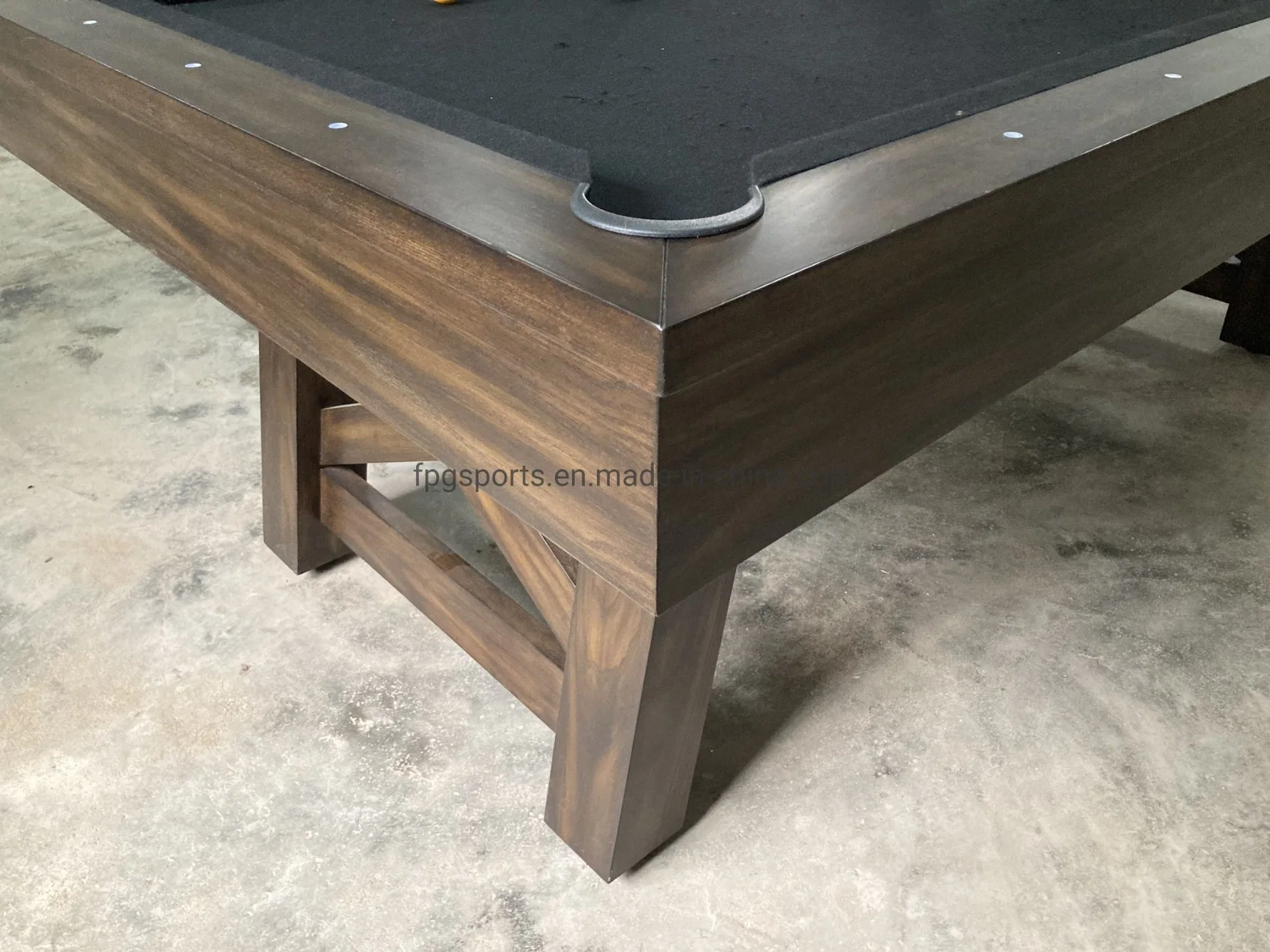 Wood Veneer with Stain Finish Pool Table