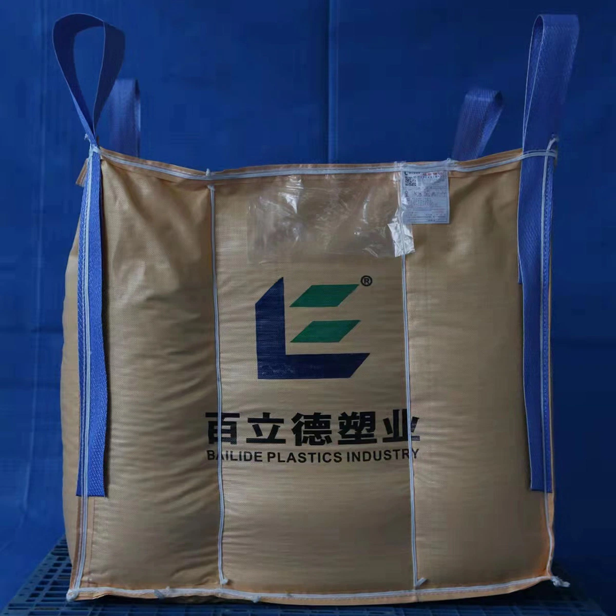 1000kgs Bulk Q Bag Super Sack 1ton Jumbo Bag 1,2ton Bolsa de transporte Baffle FIBC PP Bolsa grande