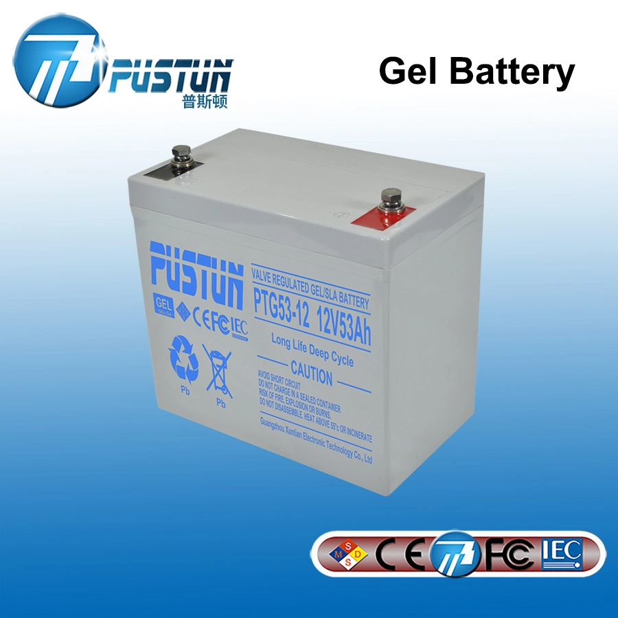 Battery Renewable Energy 12V53ah Deep Cycle Gel Solar Battery