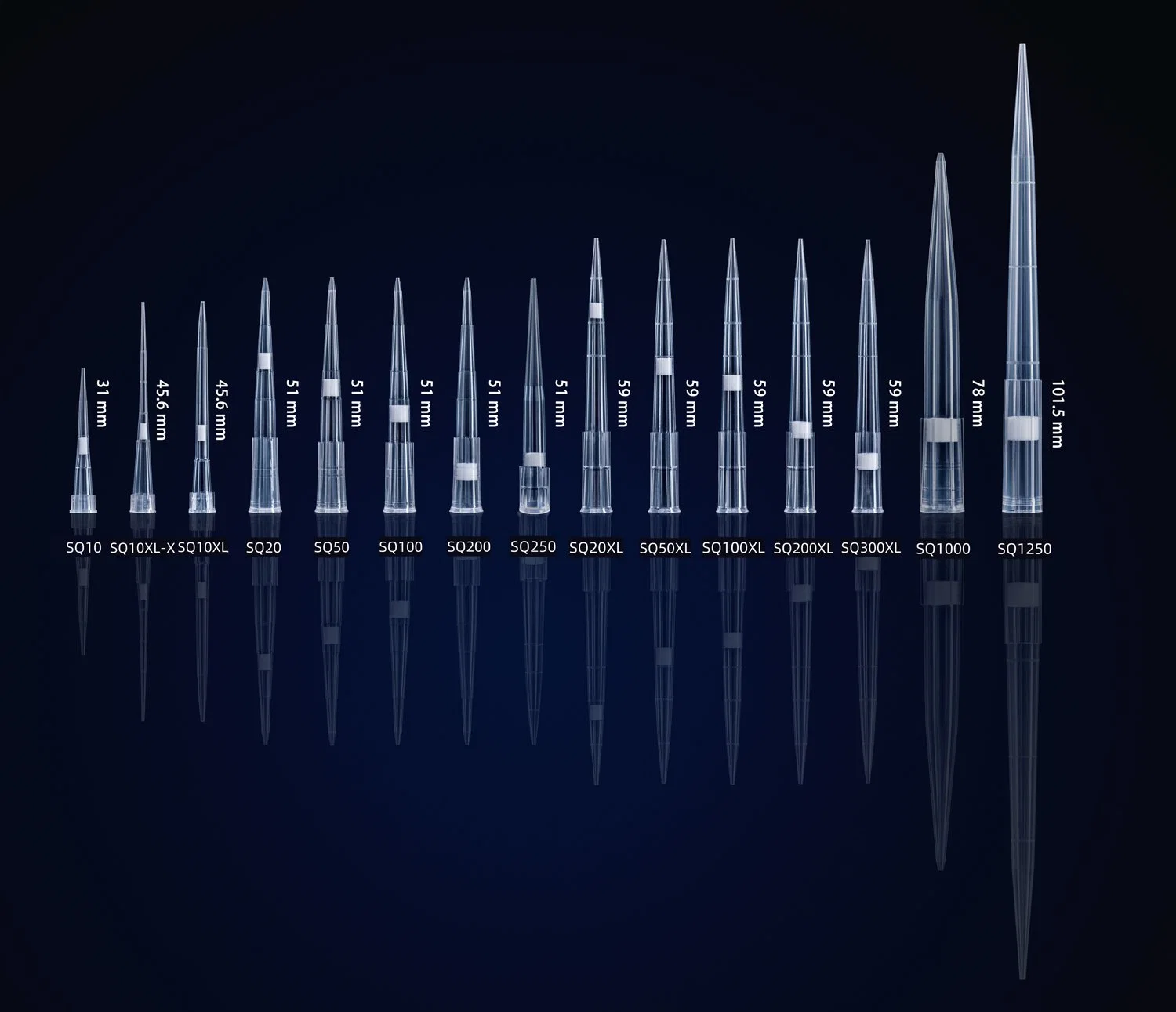 100UL Non-Stick Universal Pipette Filter Tips to Prevent Liquid Backflow