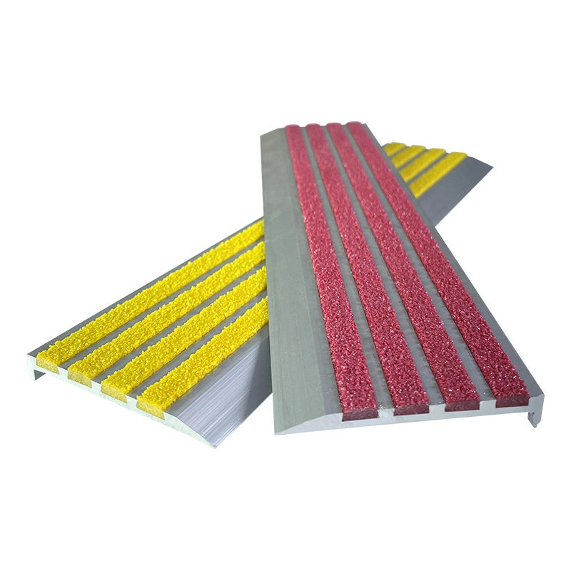 Silicon Carbide Strips Infill Non Slip Aluminum Stair Tread Safety Stair Nosing Profile