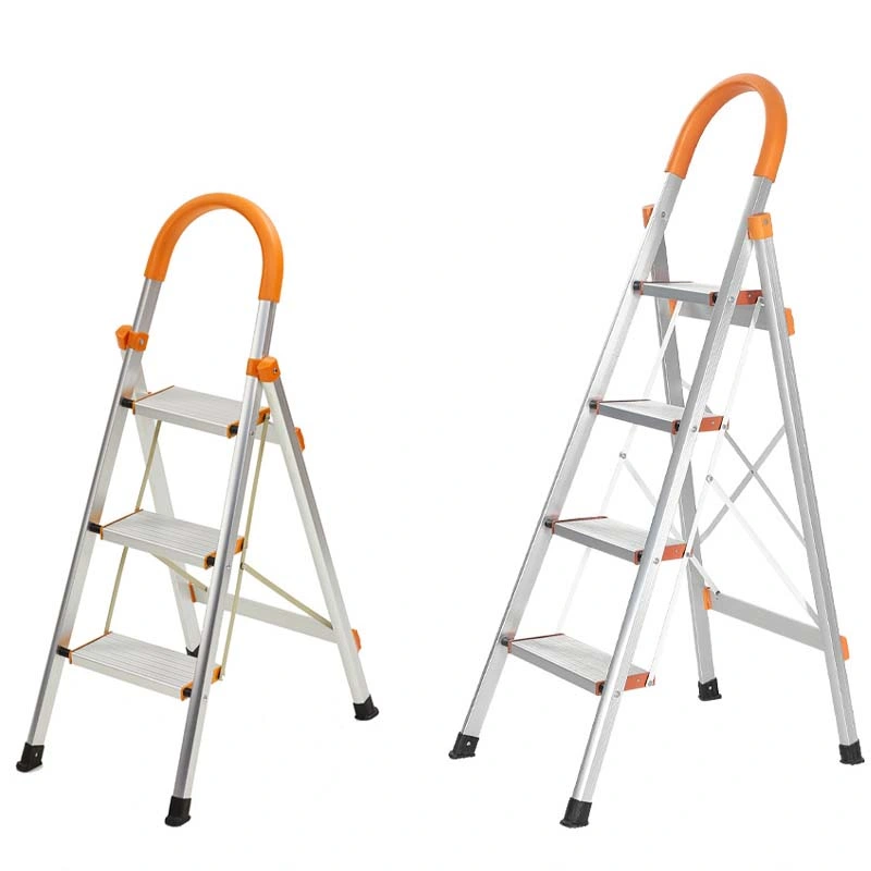 D-Type Aluminium Home Use Folding Indoor Step ladder